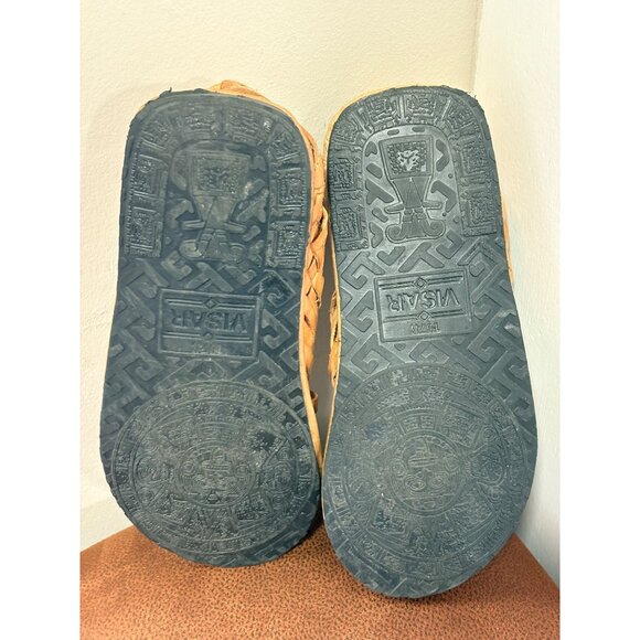 LEATHER MEXICAN HUARACHES SANDALS YOUTH KIDS SIZE 2 OPEN TOE SLIDE ON HANDMADE - Picture 6 of 7